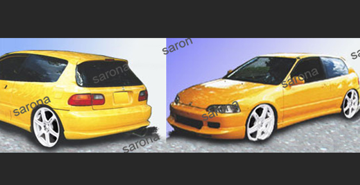 Custom Honda Civic Body Kit  Coupe (1992 - 1995) - $649.00 (Manufacturer Sarona, Part #HD-002-KT)
